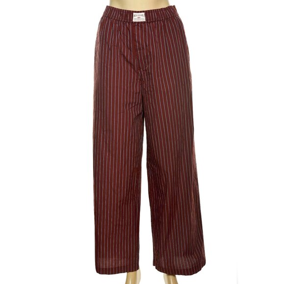 Urban Outfitters BDG Leni Boxer Pants M 8 Women Straight Striped Pant NEW 44143 - Picture 4 of 7